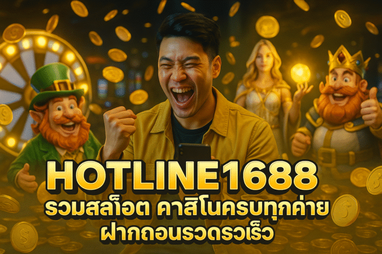 HOTLINE1688 รวมสล็อต คาสิโนครบทุกค่าย ฝากถอนรวดเร็ว